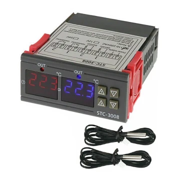 Dvojni digitalni termostat 3W/230V