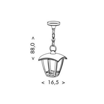 LED Zunanji lestenec na verigi VERONA LED/8W/230V IP44