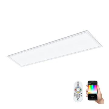 Eglo 32734 - LED RGBW Zatemnitveni vgradni panel SALOBRENA-C LED/34W/230V bela + Daljinski upravljalnik