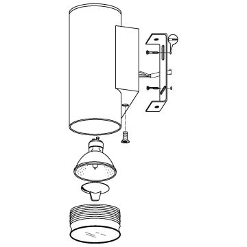 Eglo 33582 - LED RGBW Zatemnitvena zunanja stenska razsvetljava RIGA 2xGU10/5W/230V IP44