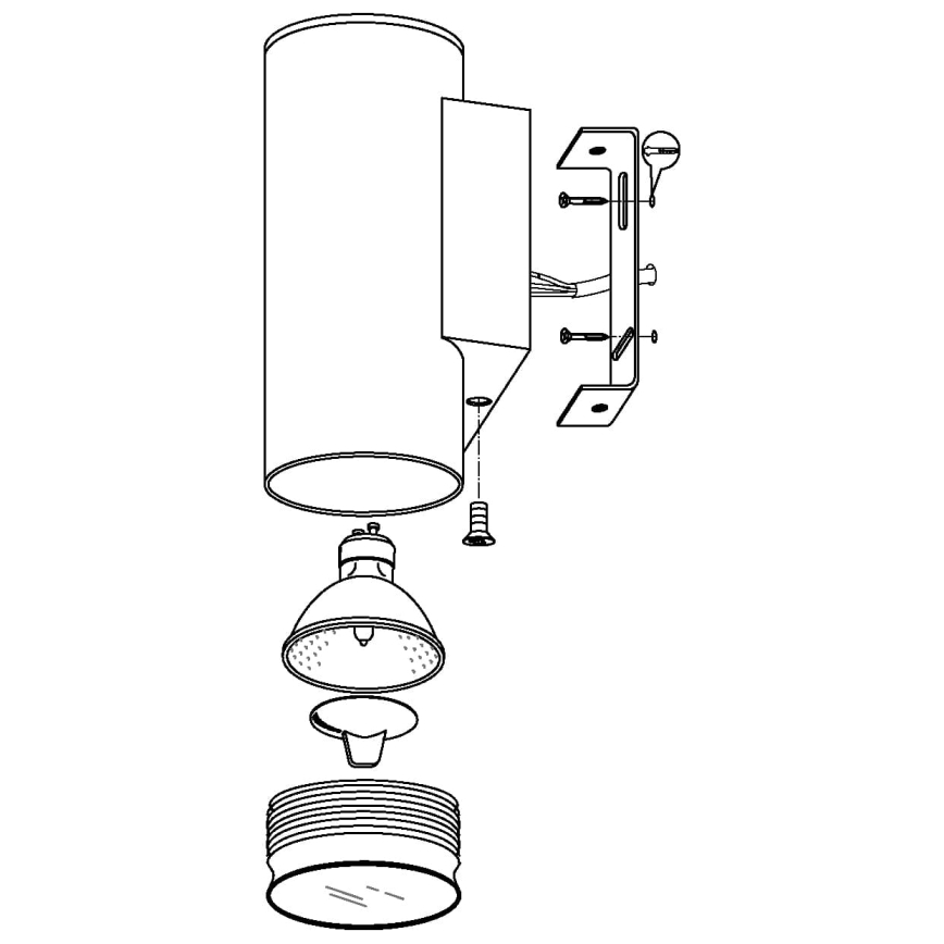 Eglo 33582 - LED RGBW Zatemnitvena zunanja stenska razsvetljava RIGA 2xGU10/5W/230V IP44