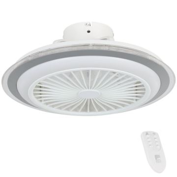 Eglo - LED Zatemnitveni stropni ventilator LED/25,5W/230V bela/siva 2700-6500K + Daljinski upravljalnik