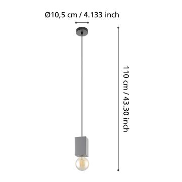 Eglo - Lestenec na vrvici 1xE27/40W/230V