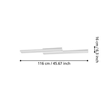 Eglo - LED RGBW Zatemnitvena stropna svetilka LED/20,4W/230V ZigBee