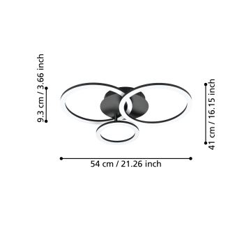 Eglo - LED Zatemnitvena stropna svetilka LED/33W/230V