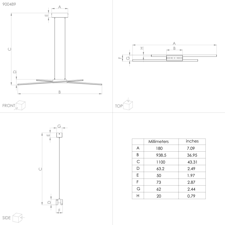 Eglo - LED Zatemnitveni lestenec na vrvici 2xLED/13W/230V