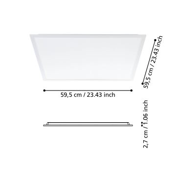 Eglo - LED Nadgradni panel LED/34,5W/230V 60x60 cm