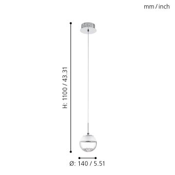 Eglo - LED obesna svetilka 1xLED/5W/230V