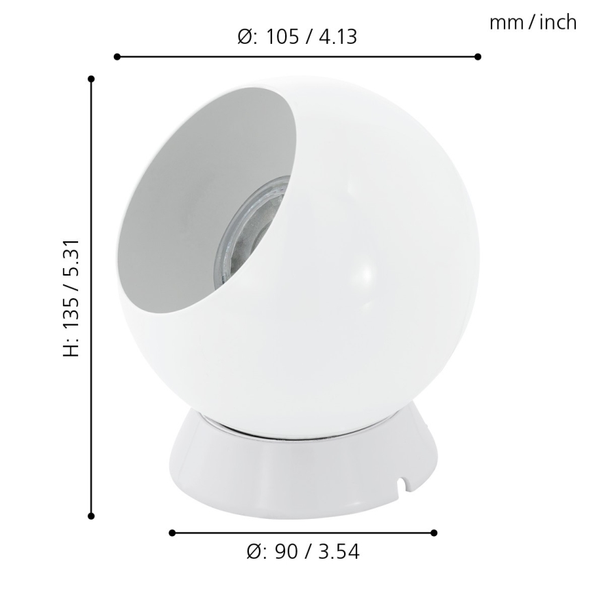 Eglo - Namizna / Stenska svetilka 1xGU10-LED/3,3W/230V