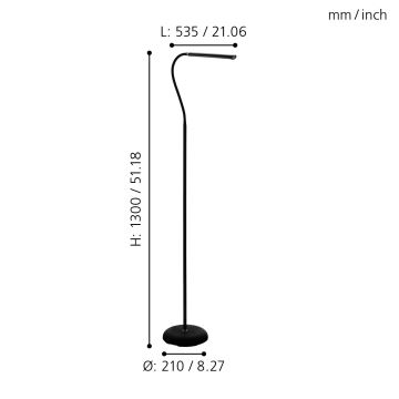 Eglo - LED Zatemnitvena talna svetilka LED/4,5W/230V