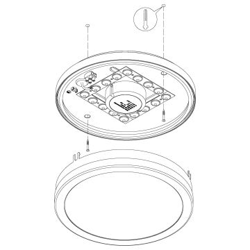 Eglo - LED Zatemnitvena kopalniška stropna svetilka LOCANA-C LED/14W/230V Bluetooth IP44