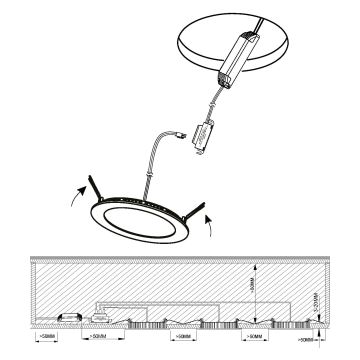 Eglo 98633 -SET 3x LED Kopalniška vgradna svetilka FUEVA LED/2,8W/230V IP44