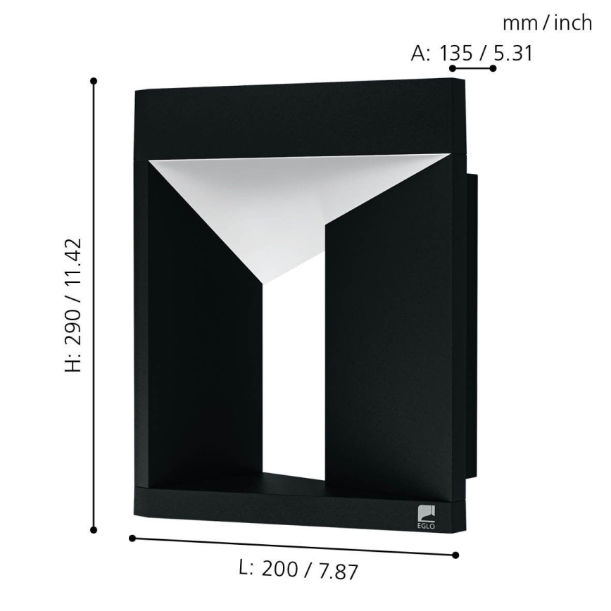 Eglo - LED Zunanja stenska svetilka LED/10W/230V IP54