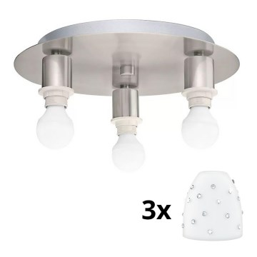 Eglo - LED Stropna svetilka MY CHOICE 3xE14/4W/230V krom/bela