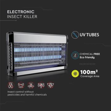 Električni odstranjevalec insektov 2x15W/230V 100m2