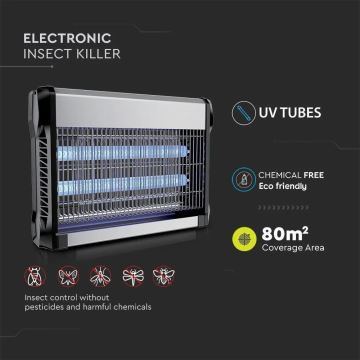 Električni zapiralec insektov 2x10W/230V 80 m²