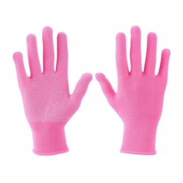 Extol - Delovne rokavice velikost 7" roza