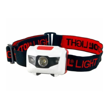 Extol - LED Naglavna svetilka z rdečo lučko LED/1W/3xAAA črna/rdeča
