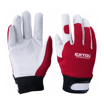 Extol Premium - Delovne rokavice velikosti 10" rdeča/bela
