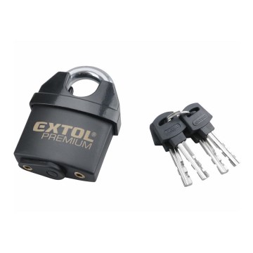 Extol Premium - Vodoodporna ključavnica 60 mm črna