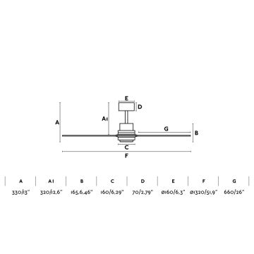 FARO 33373 - Stropni ventilator LANTAU