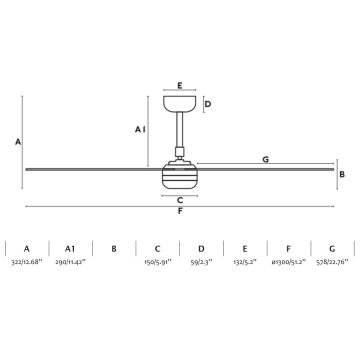 FARO 33814WP-20 - LED Zatemnitveni stropni ventilator PUNT M LED/24W/230V 3000K/4200K/6500K bela pr. 130 cm SMART + Daljinski upravljalnik