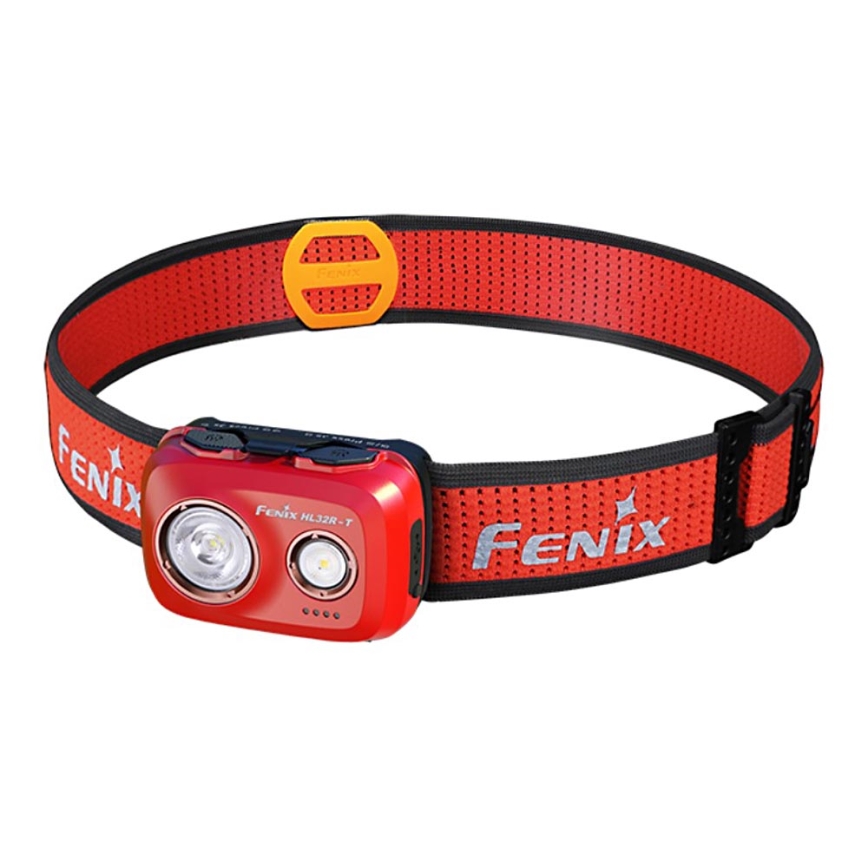 Fenix HL32RTRED -LED Polnilna naglavna svetilka LED/USB IP66 800 lm 300 h rdeča/oranžna