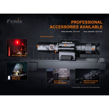 Fenix PD35V30 - LED Polnilna ročna svetilka LED/2xCR123A IP68 1700 lm 230 ur