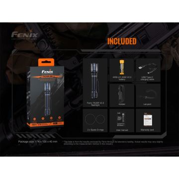 Fenix ​​TK20RV20 - LED Polnilna svetilka LED/USB IP68 3000 lm 48 ur