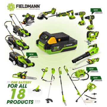 Fieldmann - Akumulatorski vrtalnik 2000 mAh 20V + hitra polnilna postaja