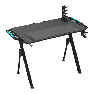 Gaming miza FALCON z LED RGB osvetlitvijo 116x60 cm črna