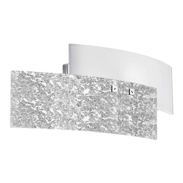 Gea Luce LARA A P arg - Stenska svetilka LARA 2xE14/42W/230V srebrna