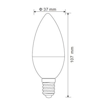 Globo - LED Zatemnitvena žarnica E14/5W/230V 4000K