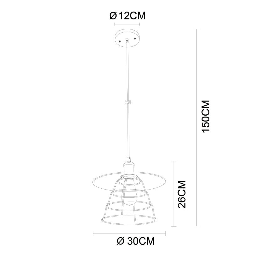 Globo - Lestenec na vrvici 1xE27/60W/230V