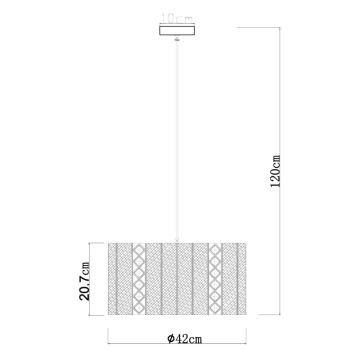 Globo - Lestenec na vrvici 1xE27/60W/230V zlata/črna