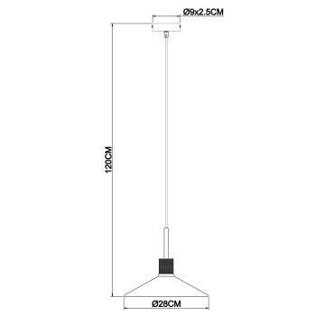 Globo - Lestenec na vrvici 1xE27/60W/230V