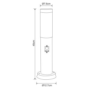 Globo - Zunanja senzorska svetilka 1xE27/60W/230V 45 cm IP44