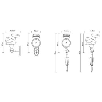 Globo - LED Solarna razsvetljava 3xLED/0,06W IP44