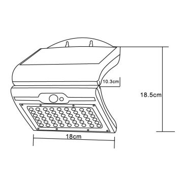 Globo - LED Solarna svetilka s senzorjem LED/3,5W/3,7V 7000K IP44