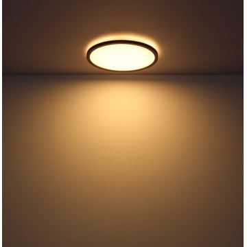 Globo - LED Kopalniška zatemnitvena stropna svetilka LED/18W/230V pr. 29,4 cm IP44 črna