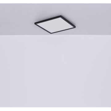 Globo - LED Kopalniška zatemnitvena stropna svetilka LED/18W/230V 29,4x29,4 cm IP44 črna