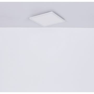 Globo - LED Kopalniška zatemnitvena stropna svetilka LED/18W/230V 29,4x29,4 cm IP44 bela