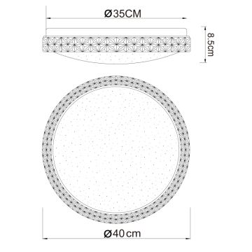 Globo - LED Stropna svetilka LED/22W/230V 2700/4200/6500K pr. 40 cm