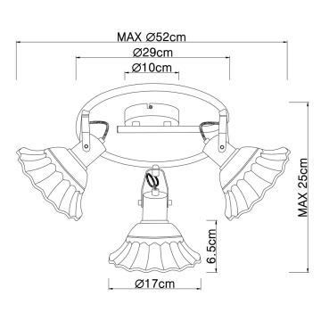 Globo - Reflektor 3xE27/40W/230V