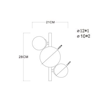 Globo - LED Lestenec 3xG9/3W/230V medenina