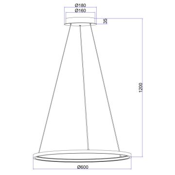 Globo - LED Lestenec na vrvici LED/29W/230V