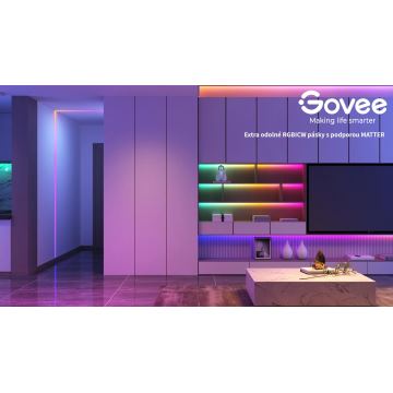 Govee - Wi-Fi RGBICW Smart PRO LED trak 10m MATTER - ekstra trpežna