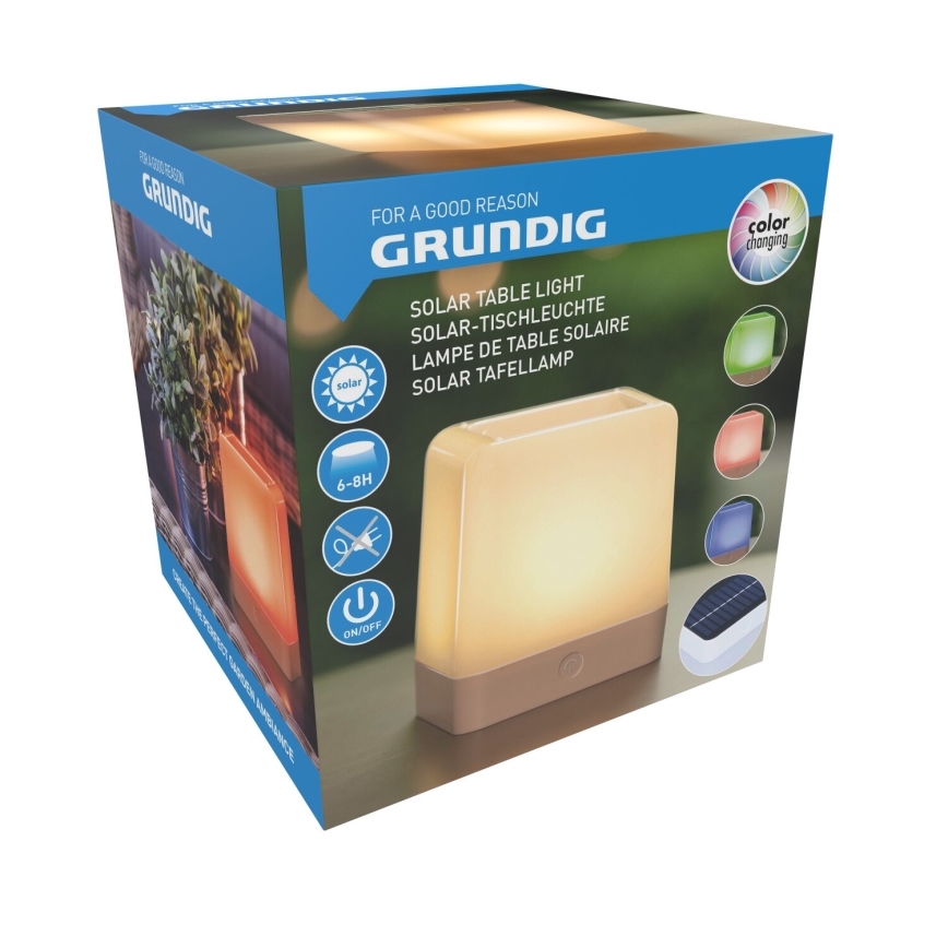 Grundig - LED RGB Solarna svetilka LED/3,7V