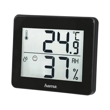 Hama - Sobni termometer z merilnikom vlage 1xCR2025 črna