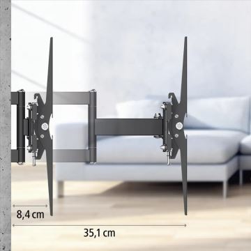 Hama - Stenski nosilec za TV z zgibom 32-65" črna